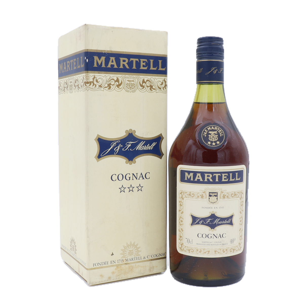 COGNAC MONNET 3 STARS OLD BOTTLE 100CL 41% BOTTLED IN THE