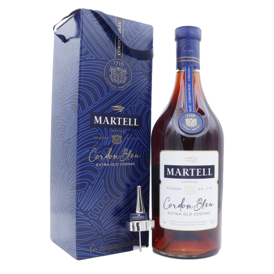 豪華で新しい Martell Cognac Cognac Big - Jeroboam Liters 3 Bleu Cordon ブランデー