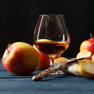 Vintage collector Calvados bottles, rare liquors from France